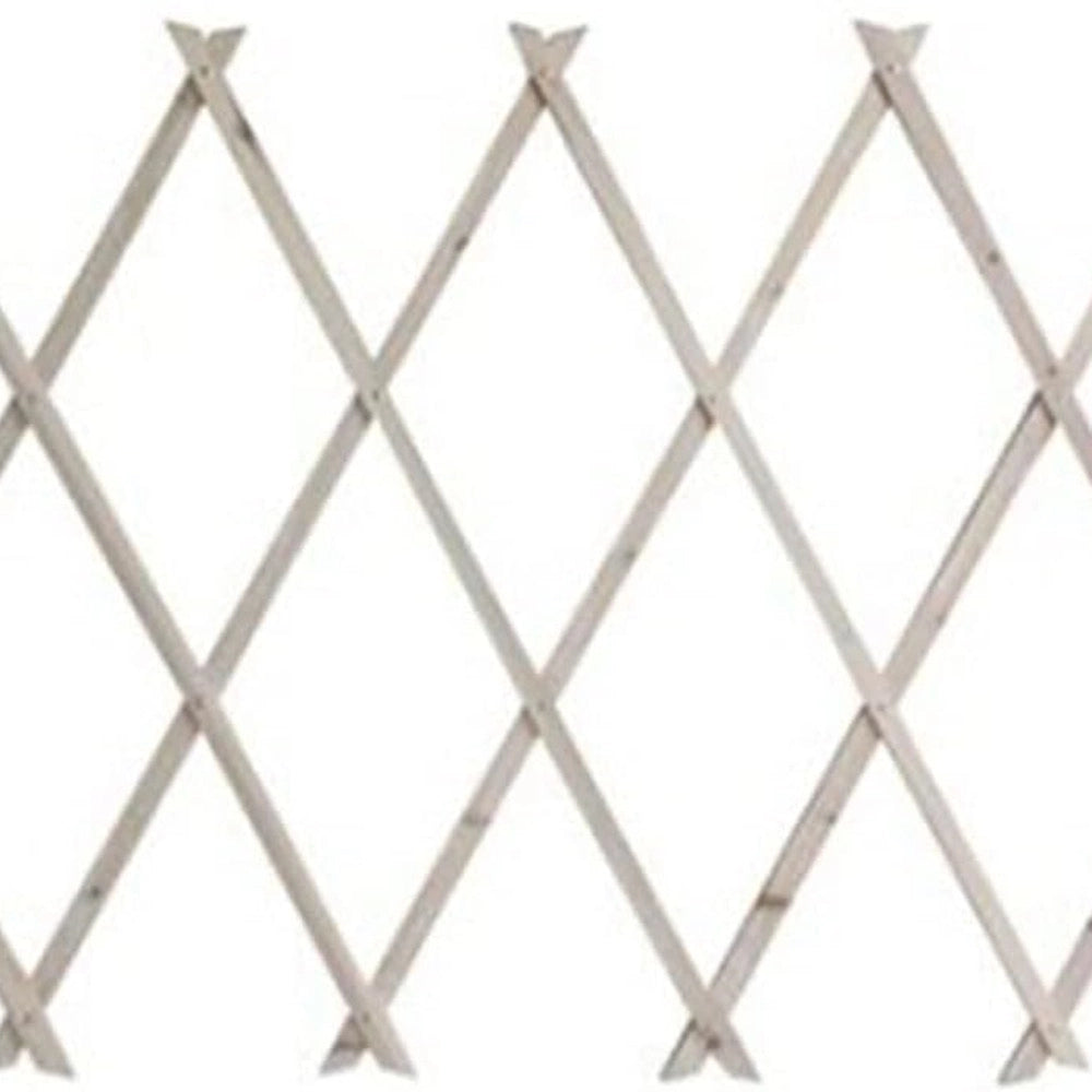 Trade Shop - Traliccio Estensibile In Legno Naturale Chiaro Piante Rampicanti Giardino 180x60cm 222729 -