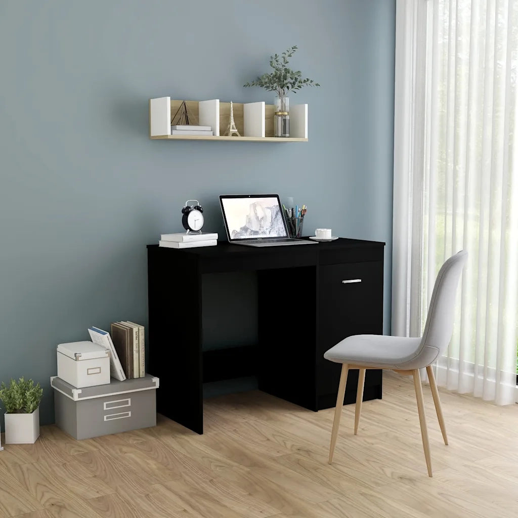 Scrivania Nera 100x50x76 cm in Legno Multistrato 801797
