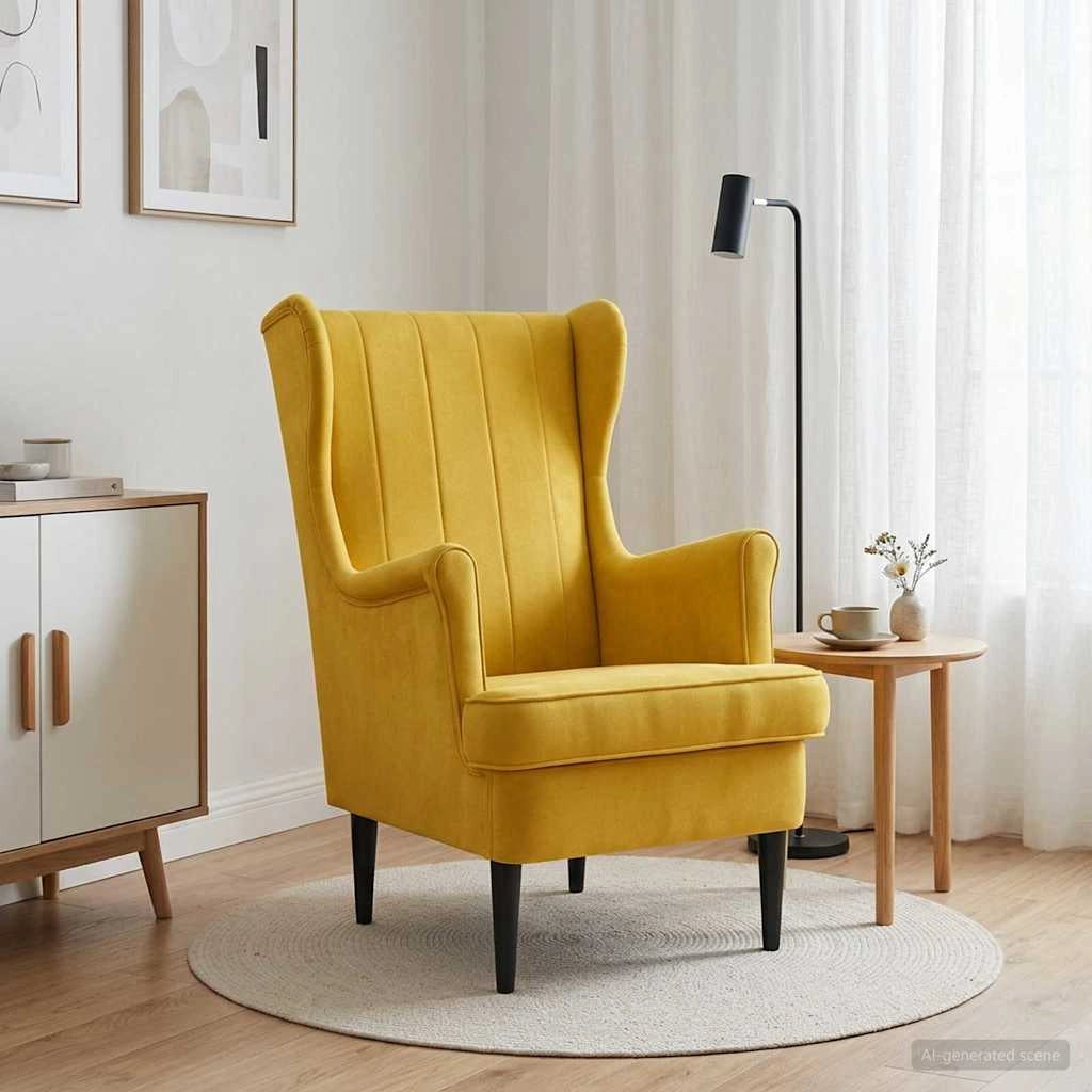 Poltrona Giallo Velluto 42029943