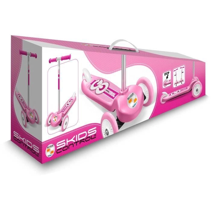 Monopattino sterzante a 3 ruote - STAMP - SKIDS CONTROL - Rosa