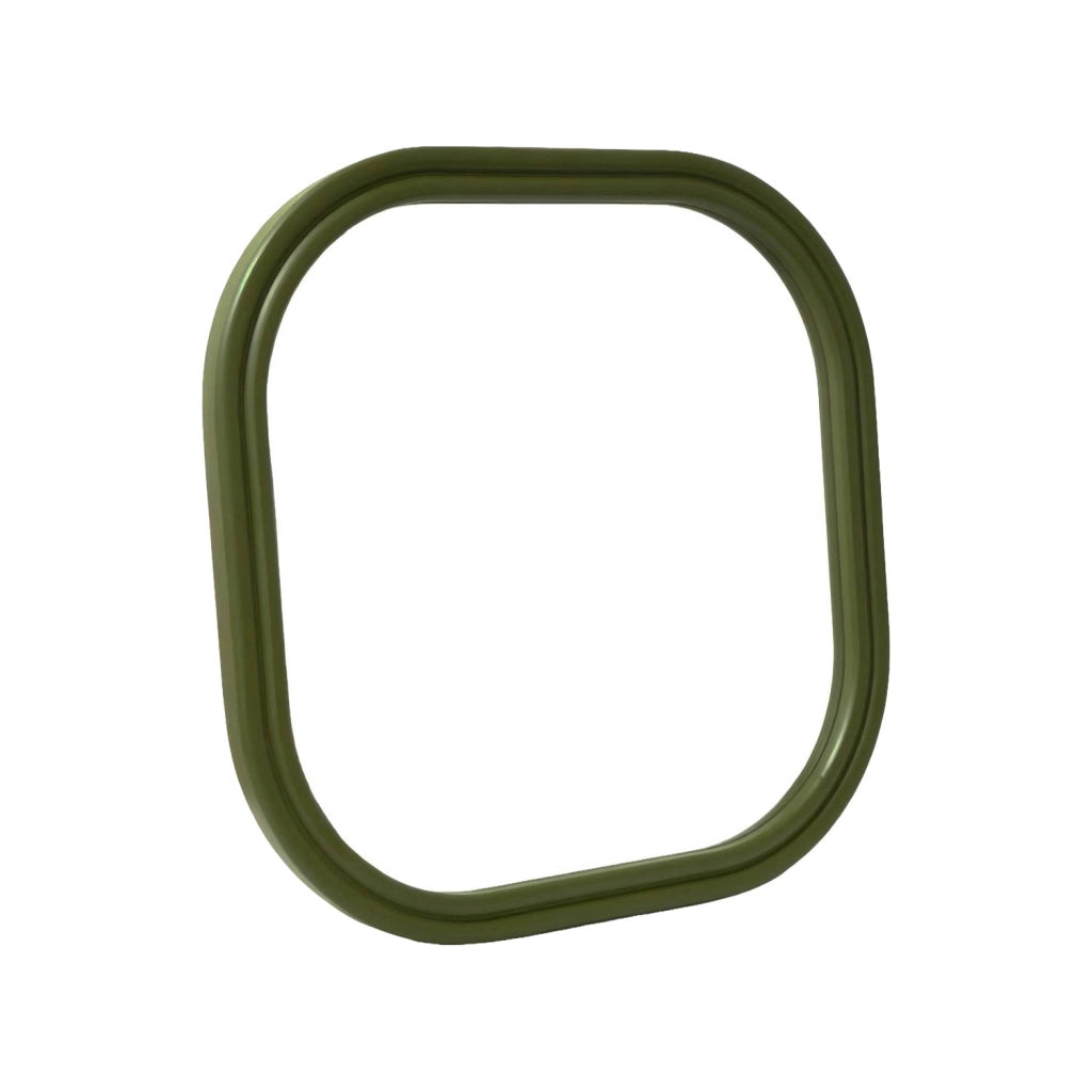 Specchio quadrato decorazione legno, 60cm, verde kaki