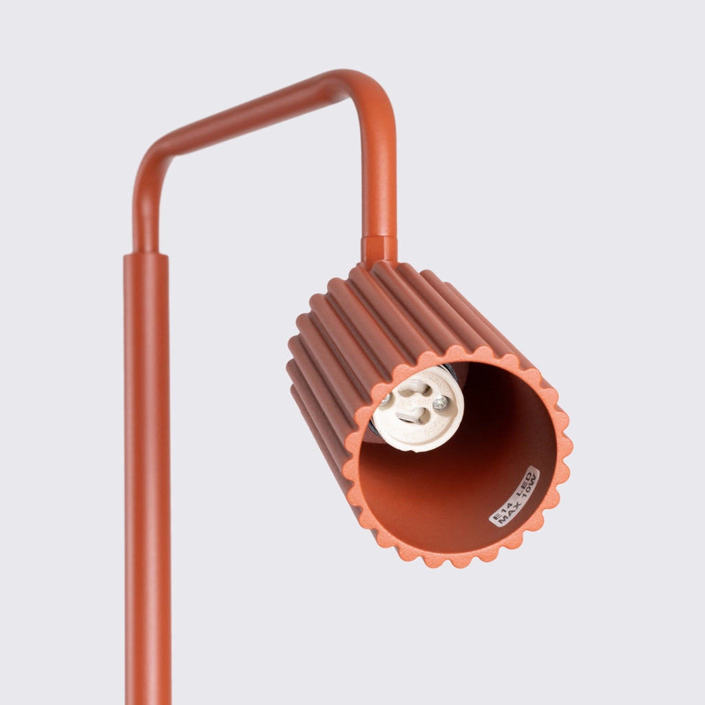 Lampada da terra KARBON 1 ocra rossa