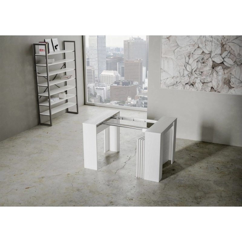 Consolle allungabile 90x48/296 cm Venus - Bianco Frassino