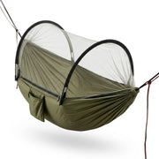Amaca Da Campeggio 3 In 1 Con Zanzariera Integrata In Nylon 210T Portatile Per Trekking Escursioni Spiaggia Outdoor Supporto 300 Kg 270 X 140 Cm Verde Militare