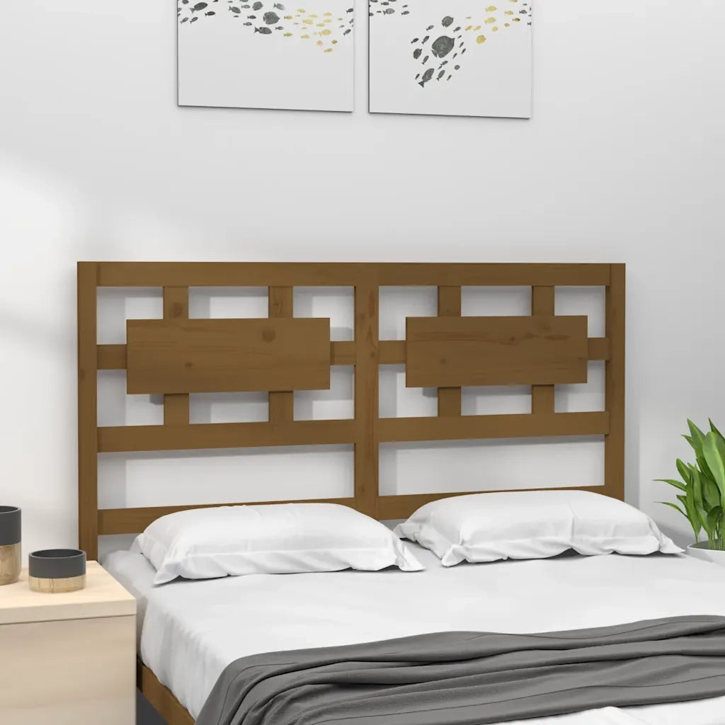 Testiera per Letto ambra 165,5x4x100 cm Legno Massello di Pino 818053