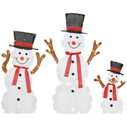 Set Decorazioni Natalizie Famiglia Pupazzo di Neve ¨C Minimal ¨C LED, Bianco, Esterno