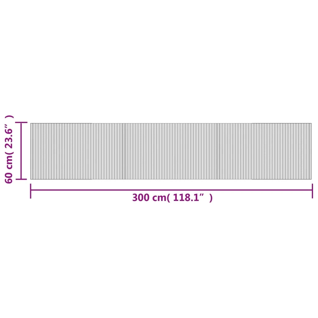 Tappeto Rettangolare Marrone Scuro 60x300 cm in BambÃ¹