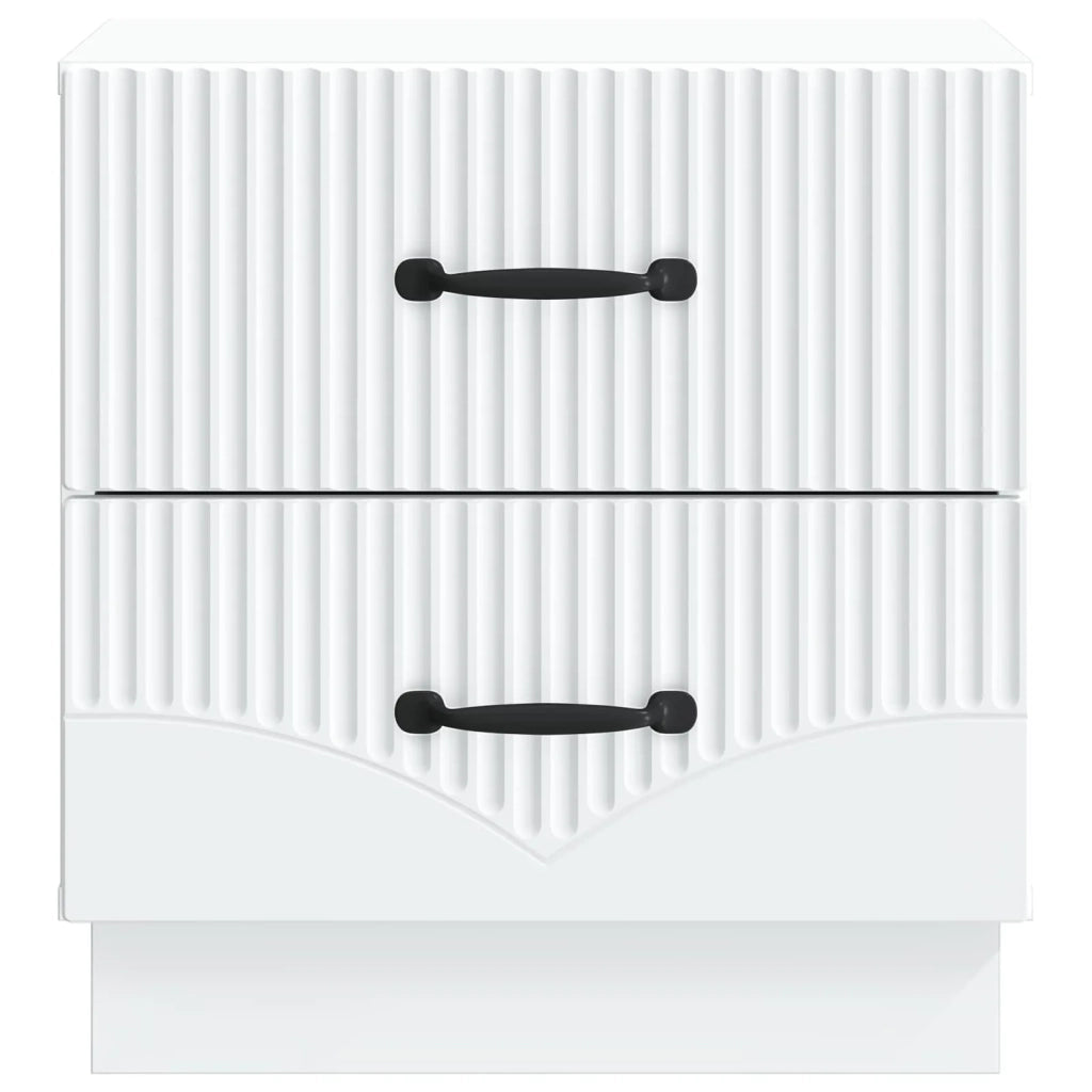 Armadio da Notte con cassetto 2 pcs Bianco 43 x 34,5 x 44,5 cm 895216