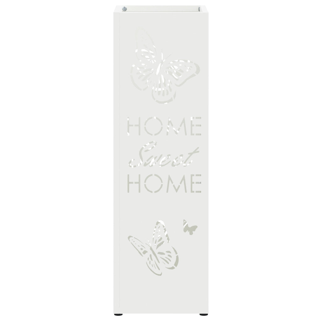 Portaombrelli Bianco Metallo Medio Motivo Decorativo