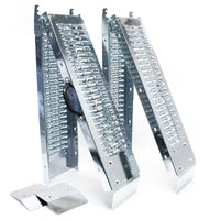 2x rampe di carico pieghevoli in acciaio zincato 160x22,5 cm 400 kg Rampa di salita