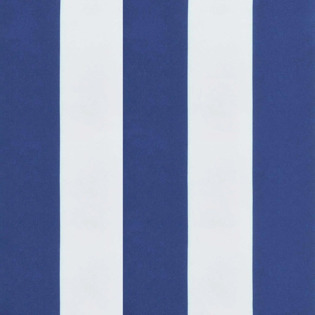 Cuscino da Esterno 4 pcs Blu e Bianco 120 x 50 x 7 cm Tessuto 42040528