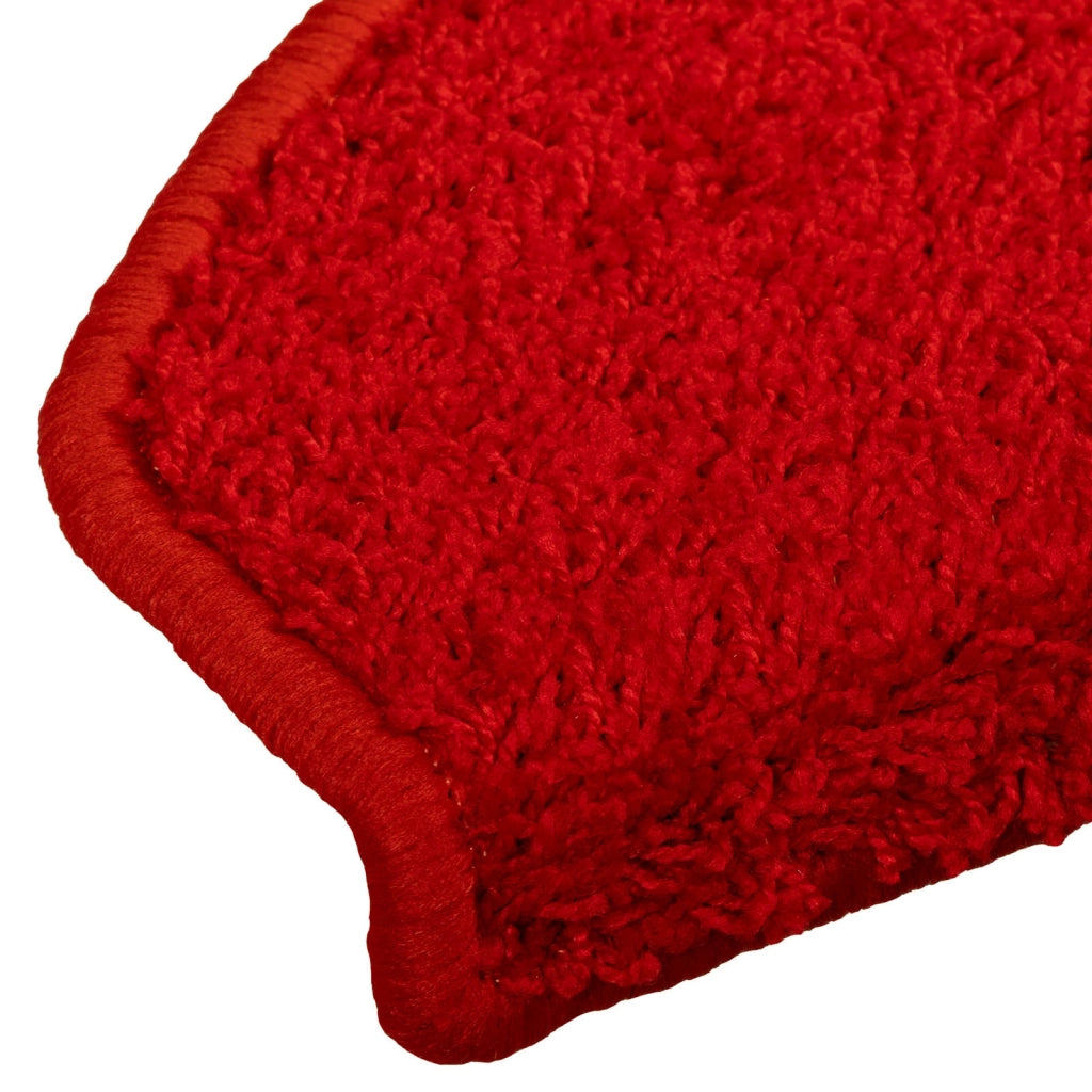 Tappetini per scale autoadesivi 15 pcs Rosso 80 x 24,5 x 3,5 cm