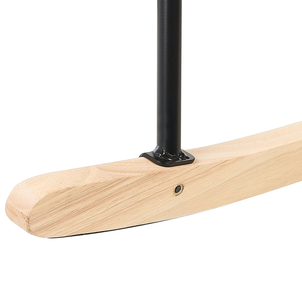 Sedia a dondolo Giallo Tessuto poliestere Rivestimento Gambe di legno Moderna