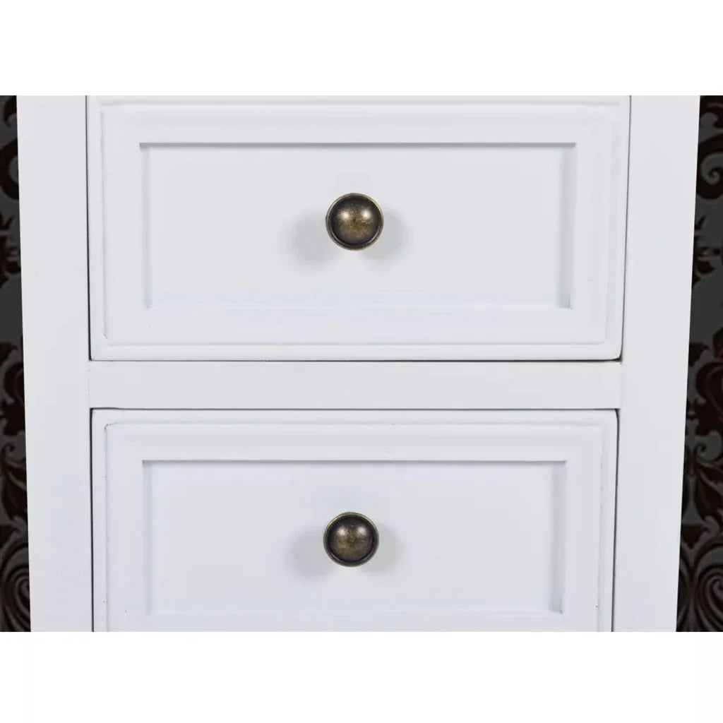 Comodino comodino cassettiera mobili per camera da letto 2 pezzi con 2 cassetti MDF bianco 1402190