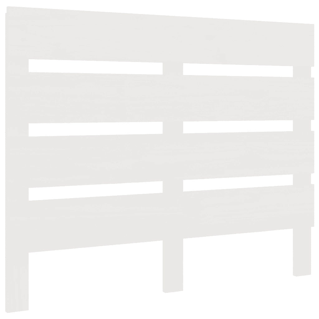 Testiera per Letto Bianca 90x3x80 cm in Legno Massello di Pino