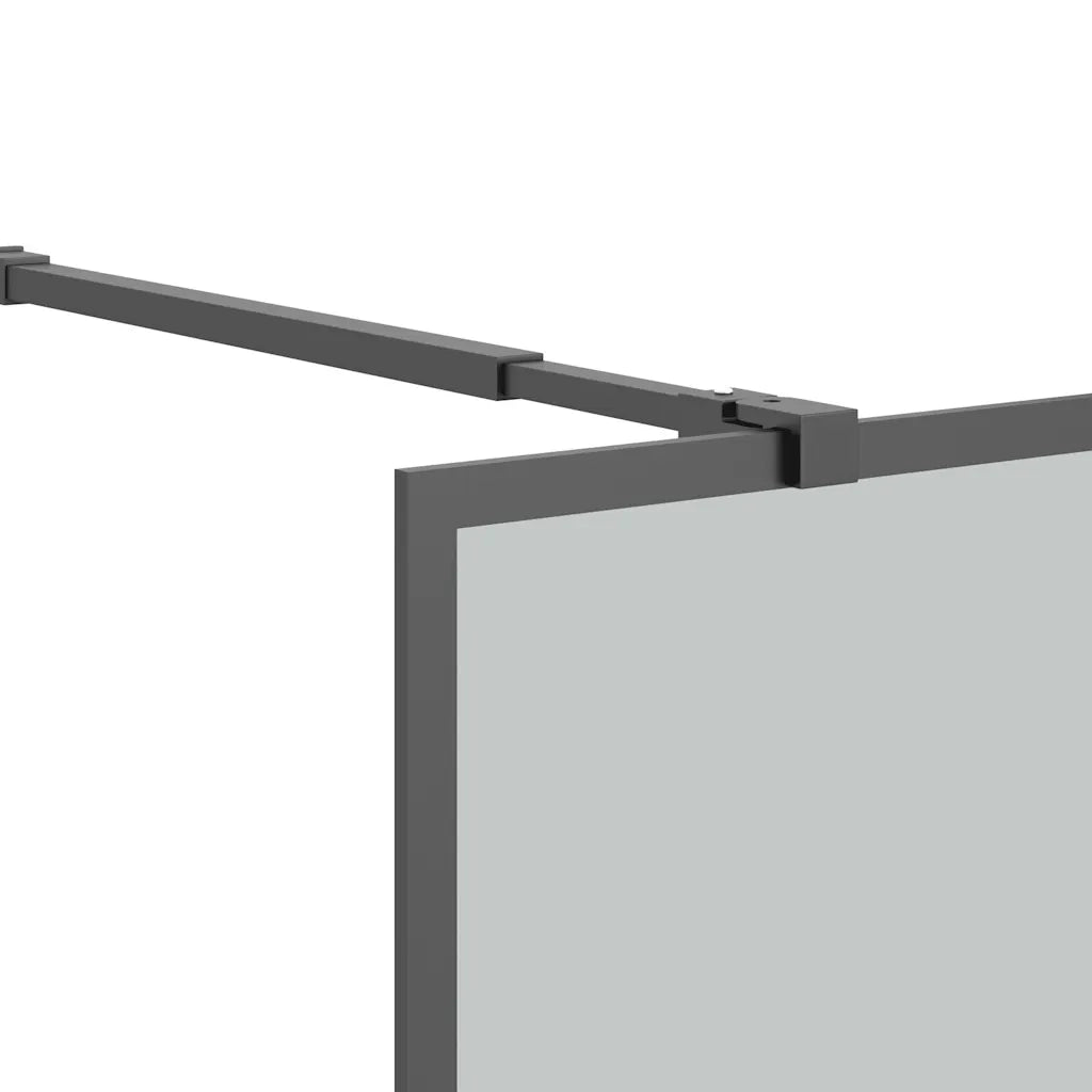 Cabina Doccia 100x195 cm Vetro Temperato Scuro CFW4888475