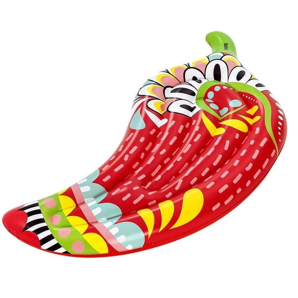 Trade Shop - Materassino Fashion Peperoncino Ispirazione Azteca 195x99 Cm Mare Piscina 43490 -
