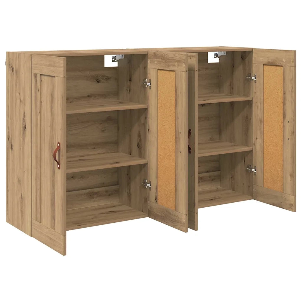Mobile a muro 2 pcs Rovere artigianale 69,5 x 34 x 90 cm
