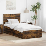 Struttura del letto Rovere fumé 100 x 200 cm Legno multistrato 3408701