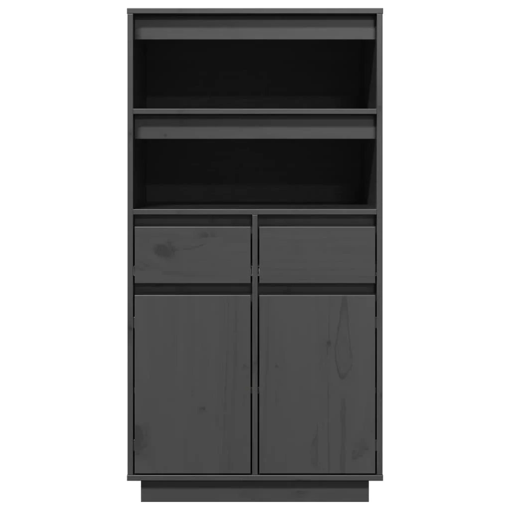 Buffet credenza cassettiera armadio mobile contenitore organizer cucina soggiorno salotto alto 60 x 40 x 116,5 cm legno di pino massiccio grigio 02_0034227