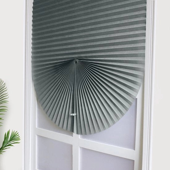 Gordini a pieghe autoadesivi, tende di oscuramento, persiane senza foratura, zanzariere per camera da letto - 60 cm x 150 cm (grigio)
