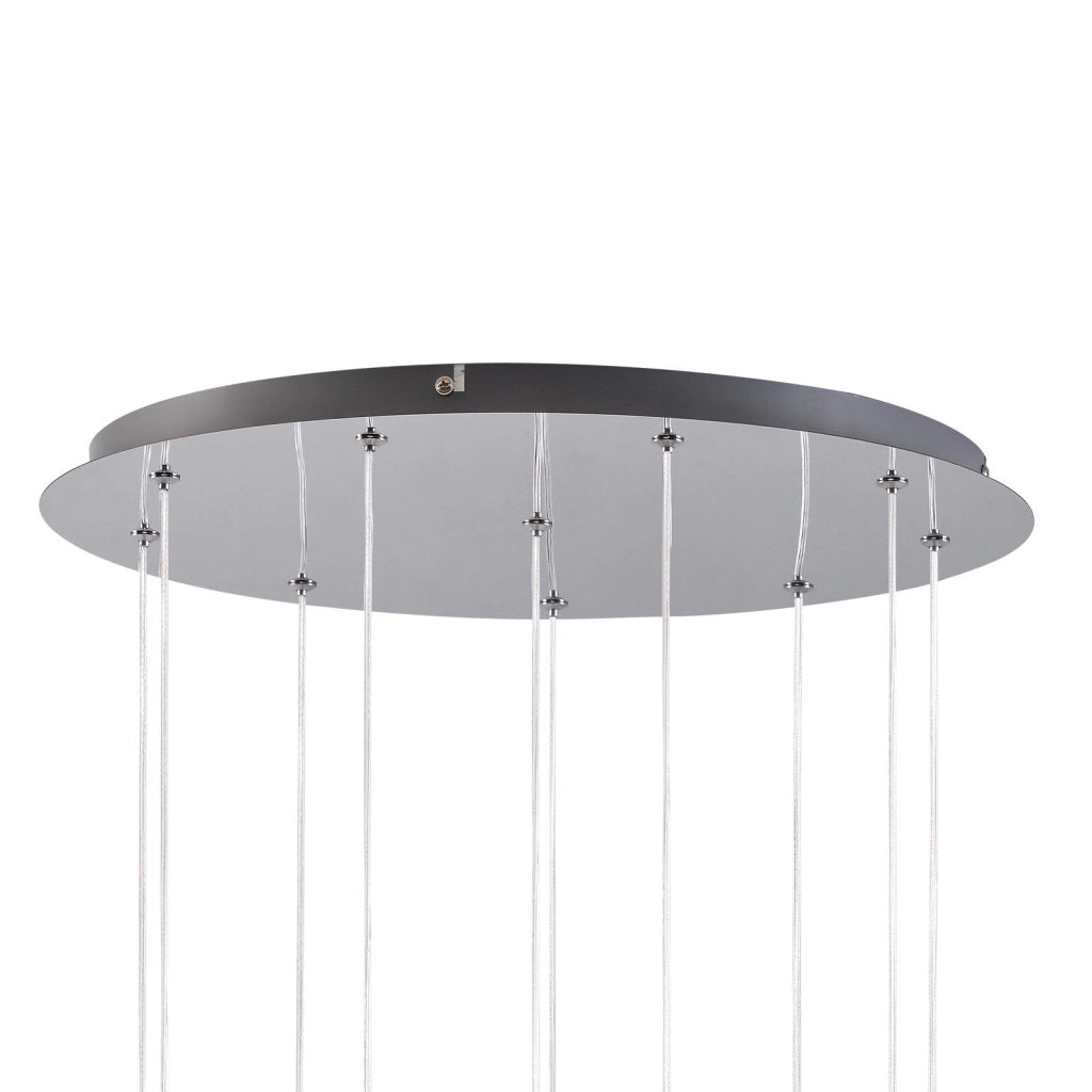 Lampada a sospensione ZMH moderna per sala da pranzo con 10 fiamme in vetro G9 per scale