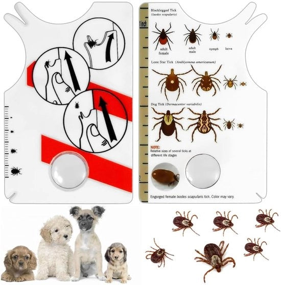 Pincetta per rimuovere inchiostro 2 pezzi - Rimuovitore di inchiostro con lente di ingrandimento - Carta di disegno - Formato compatto - Per persone/animali domestici - Rimozione rapida