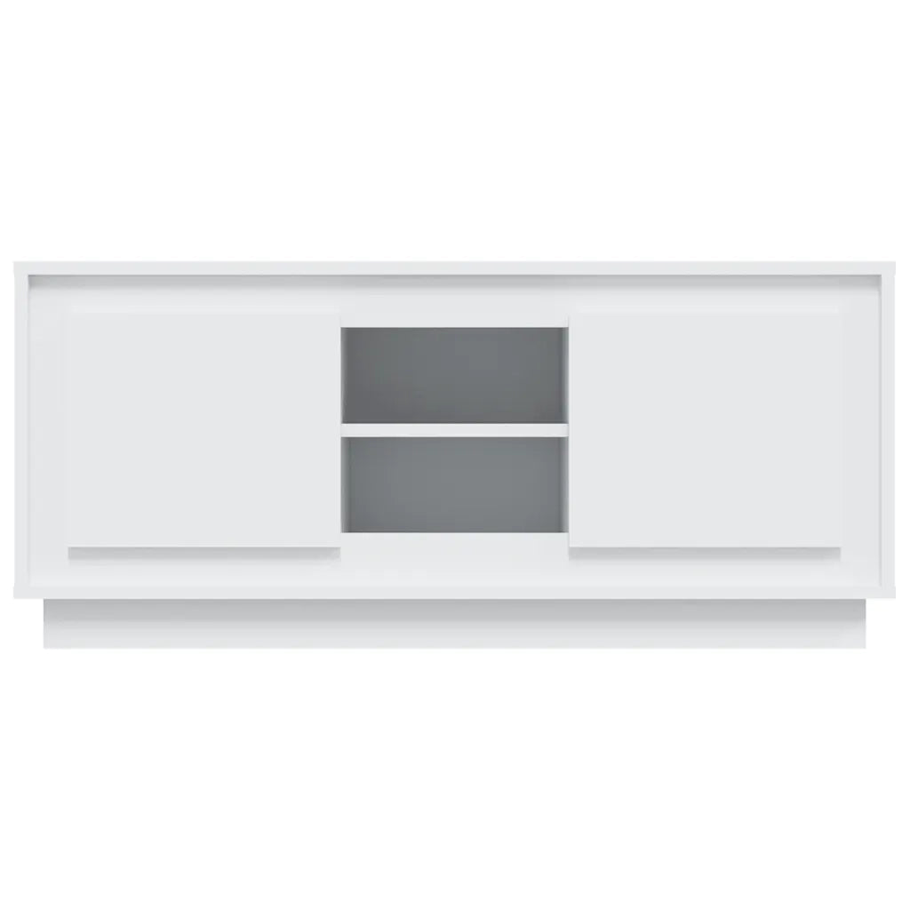 Mobile Porta TV Bianco 102x35x45 cm in Legno Multistrato 819860