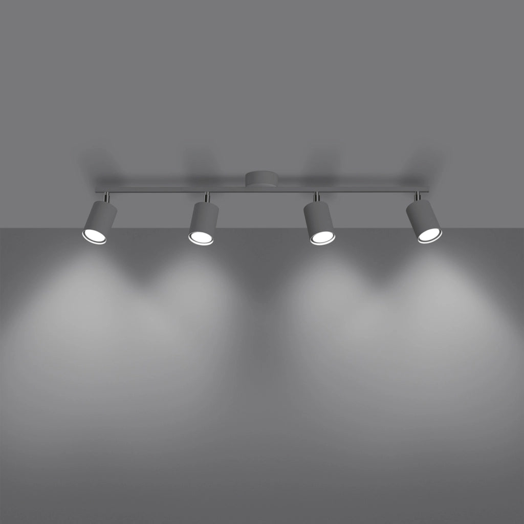 Faretto soffitto moderno 4 luci bianco GU10 PureLume