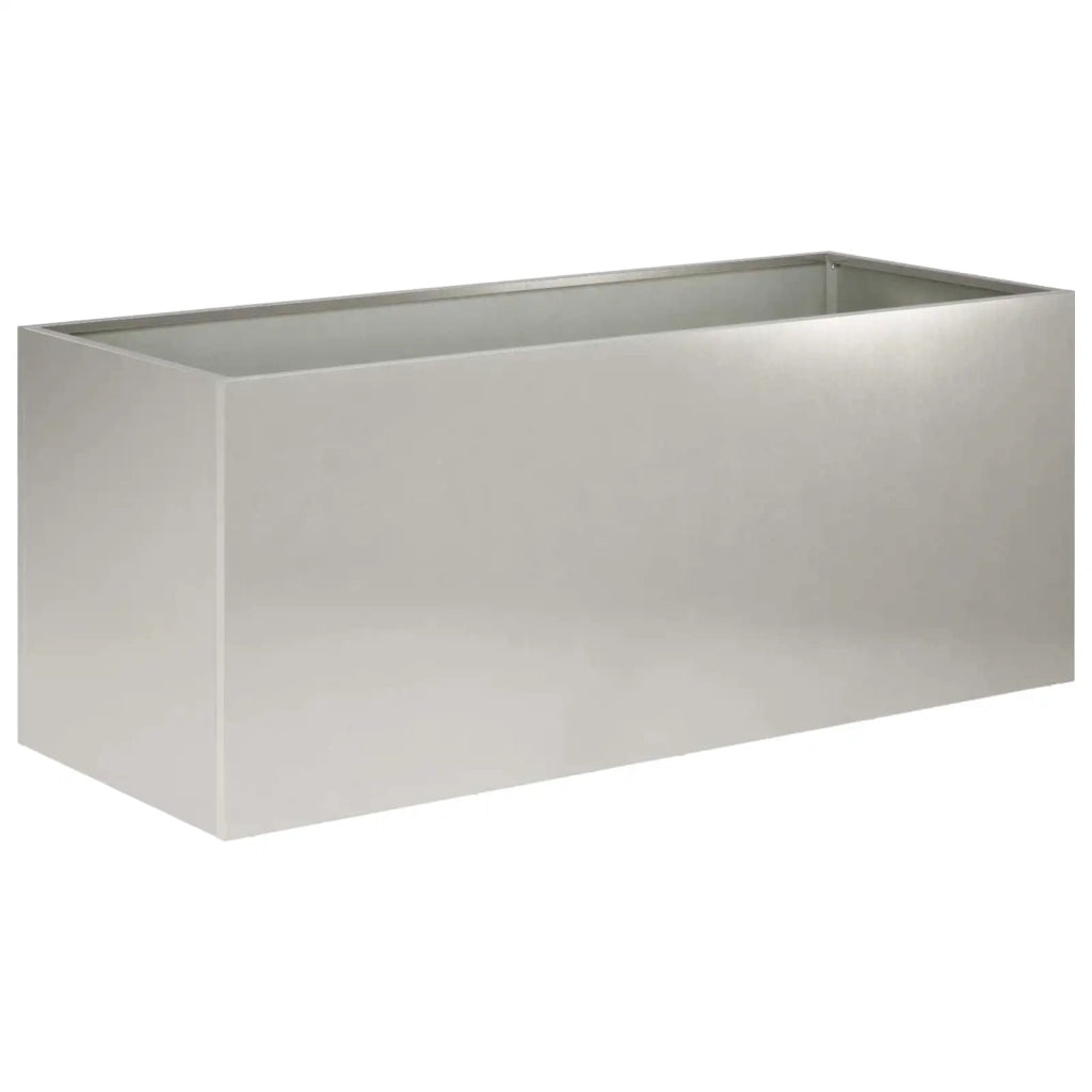 Vaso da giardino Argento 100 x 40 x 40 cm Acciaio Inox 8005254