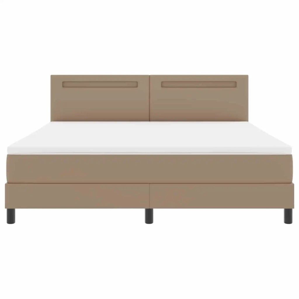 Letto a molle Cappuccino 180 x 200 cm Pelle sintetica 3339063