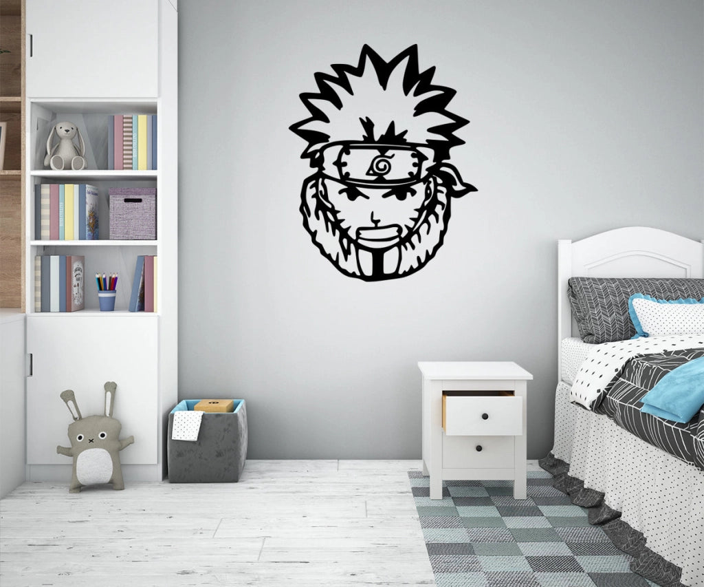 NARUTO - Adesivo murale wall sticker in vinile 55x70 cm Colore: nero