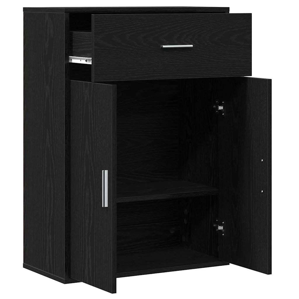 Credenza Rovere Nero 60 x 30 x 84 cm Legno multistrato 871427