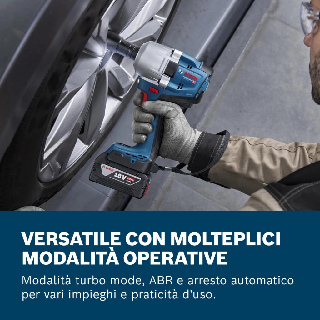 Bosch Professional 18V System Avvitatore a massa battente a batteria GDS 18V-780 (incl. 2 batterie 5.0Ah, GAL 18V-40, valigetta)
