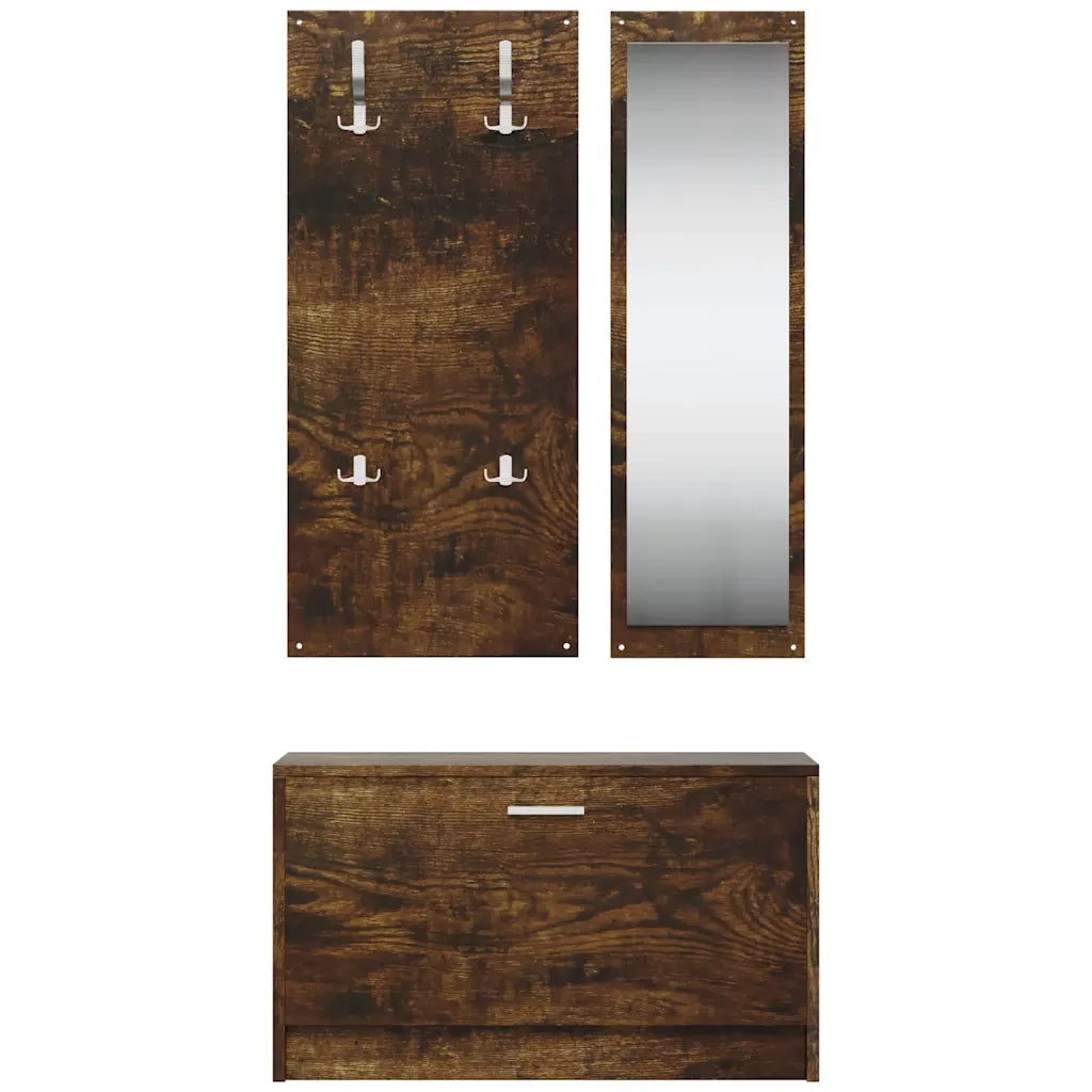 Set Scarpiere 3 in 1 rovere fumo in Legno Multistrato 342574
