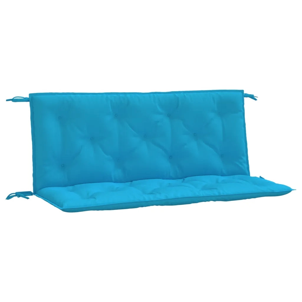 Cuscini per Panca 2 pz-Set di 2 Cuscini per panchina Azzurri 120x50x7cm in Tessuto Oxford