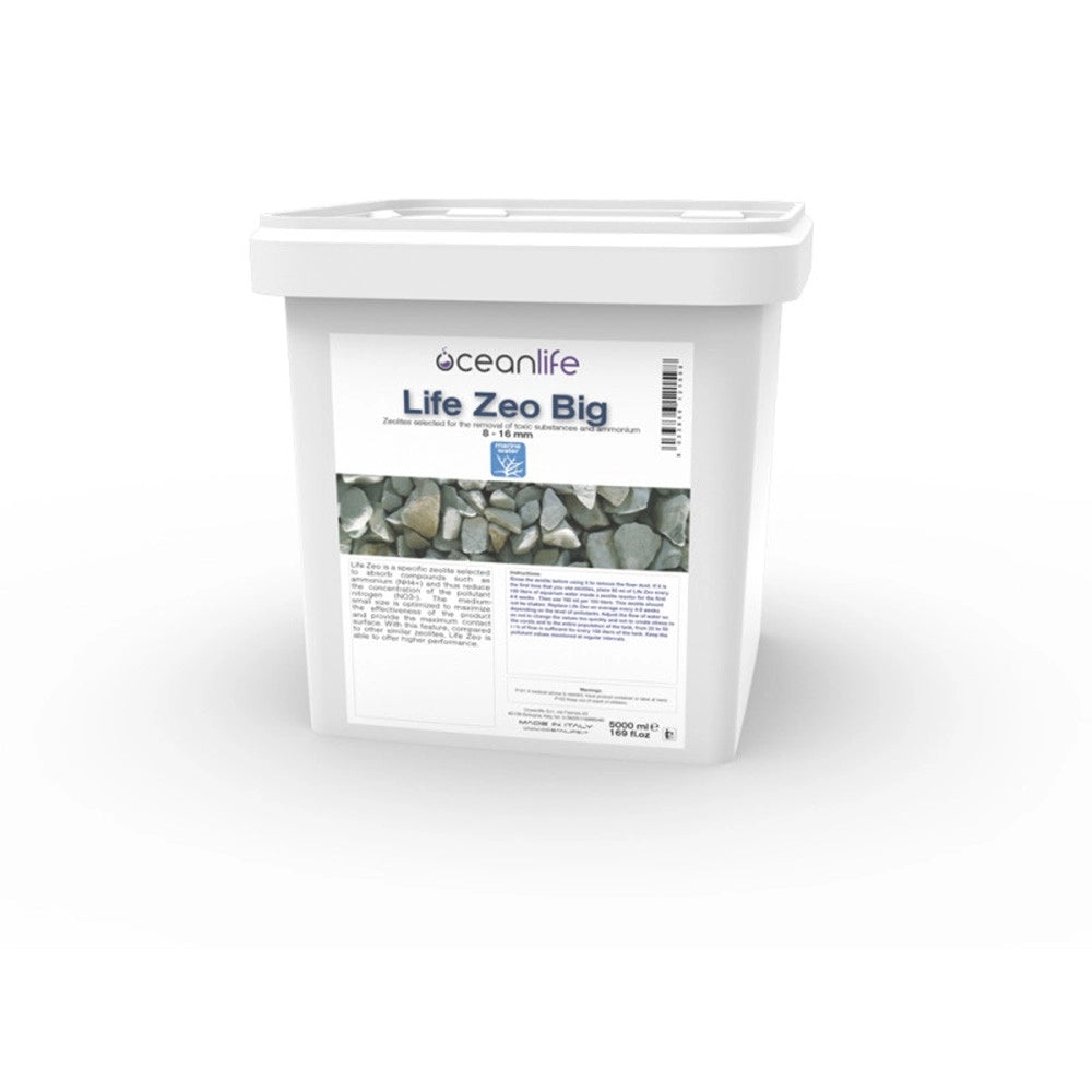 OceanLife Life Zeo - zeolite ad alta capacità assorbente granulometria piccola Modello: Big, Formato: 5 L