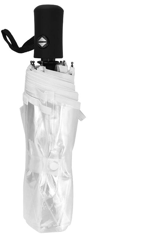 Ombrello Leggero - Tranparente e Stile - Ideale per Giornate di Pioggia - Adatto per Attività All'Aperto - Multifunzionale - Compatibile con Manici da 55-60 cm.