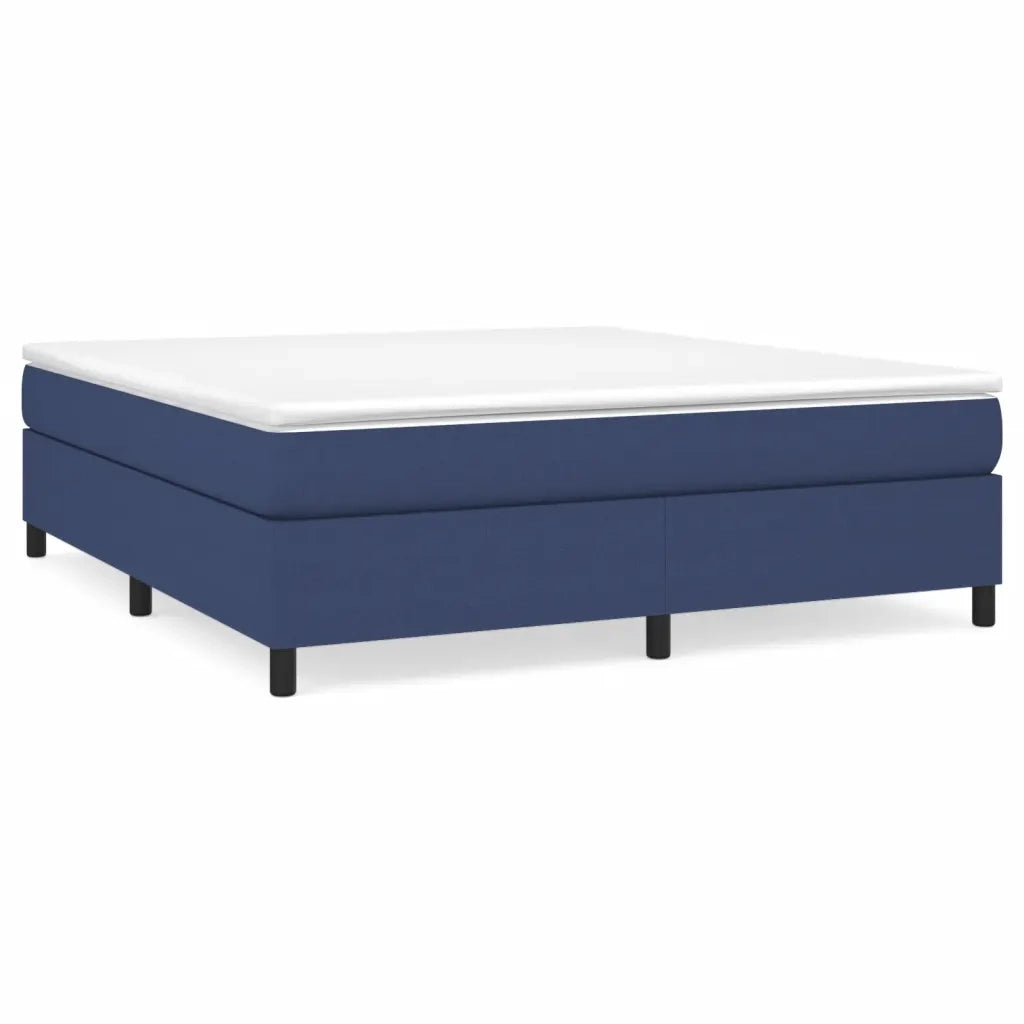 Struttura Letto a Rete a Molle-Giroletto Blu 160x200 cm in Tessuto 530450