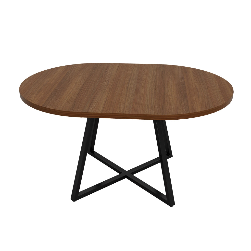 Tavolo da pranzo allungabile con prolunga interna; per sala da pranzo; in MDF; noce