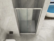 Box Doccia in Cristallo 6 mm Opaco 1 Lato - Porta Scorrevole Reversibile - Misura: 115 xh190 cm