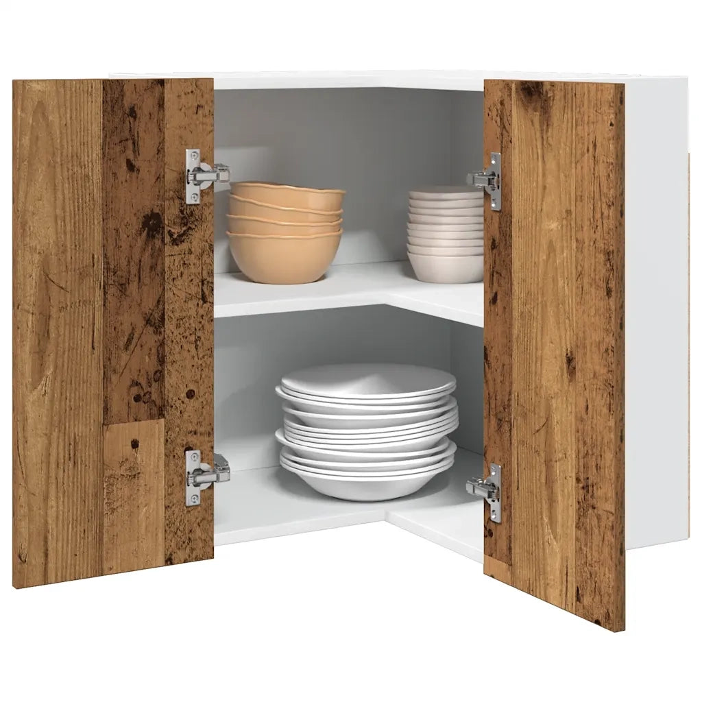 Mobile Pensile Angolo Â“LyonÂ” Legno Vecchio 57x57x60