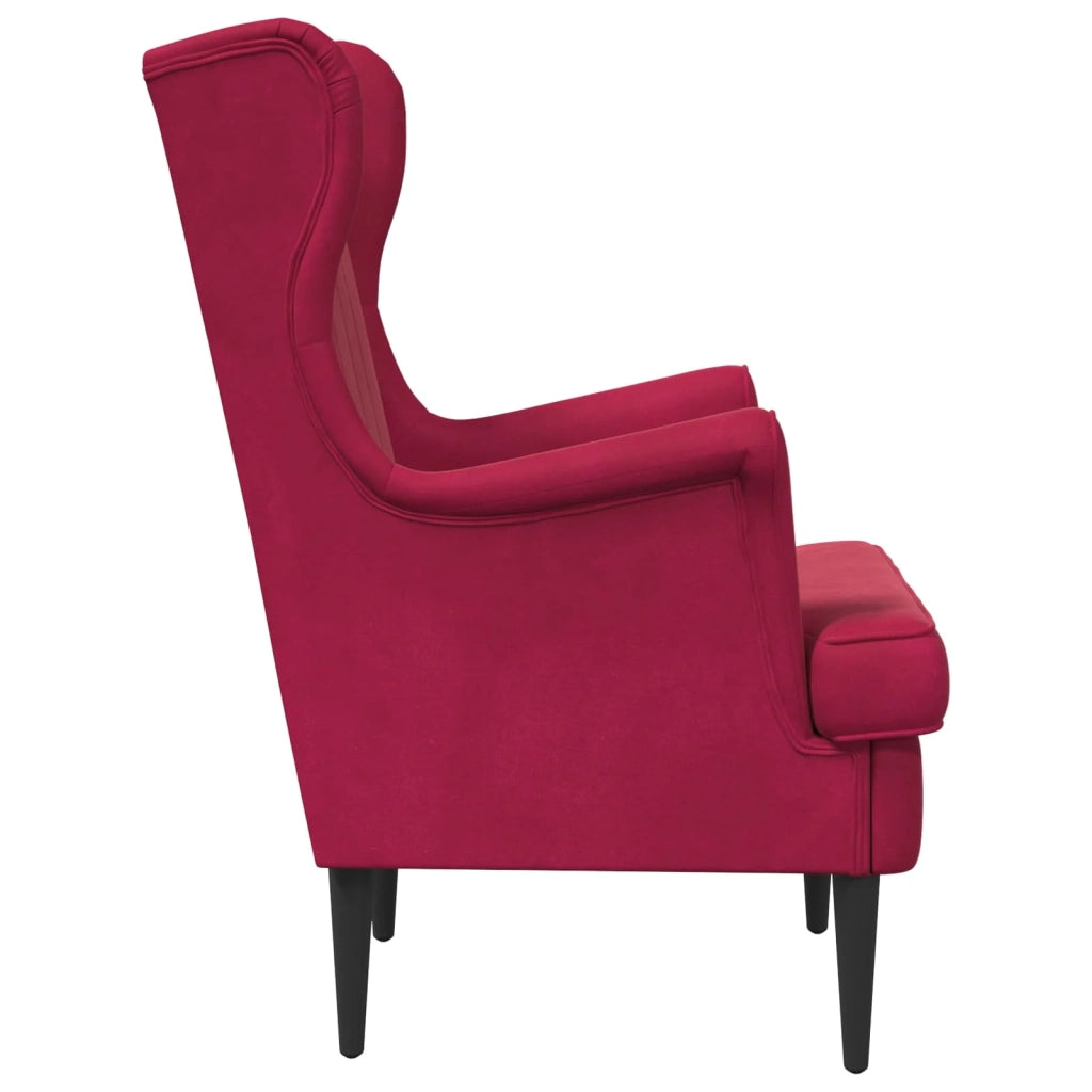 Poltrona Rosso Vino Velluto 42029941