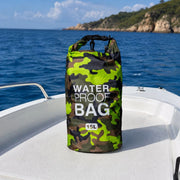 Semarese, Borsa Impermeabile Capacità 15 lt, Verde Mimetica