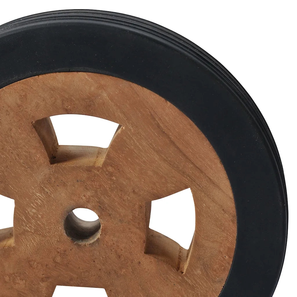 Rotelle di Ricambio per Lettini Prendisole 2pz Massello di Teak 48016