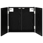 Armadio per Dartboard Rovere Nero 56 x 12 x 53,5 cm 8006661