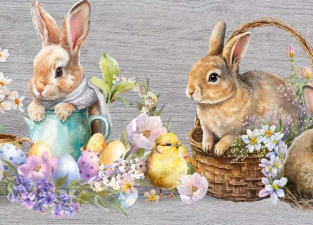 Tappeto Pasqua Passatoia Cucina Antiscivolo Sottolavello Disegno Basket Easter - 50x90 - Basket Easter