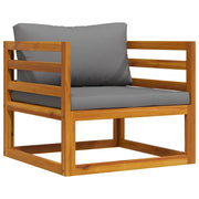 Sedia da Giardino con Cuscini Grigio Scuro Massello di Acacia CFW2744594