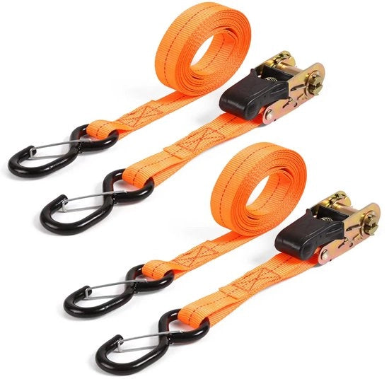 Ratel con gancio 2-pack - ratel pesante 3M lungo e 25mm largo con chiusura a molla, catene di traino logistico per dispositivi mobili, motocicli
