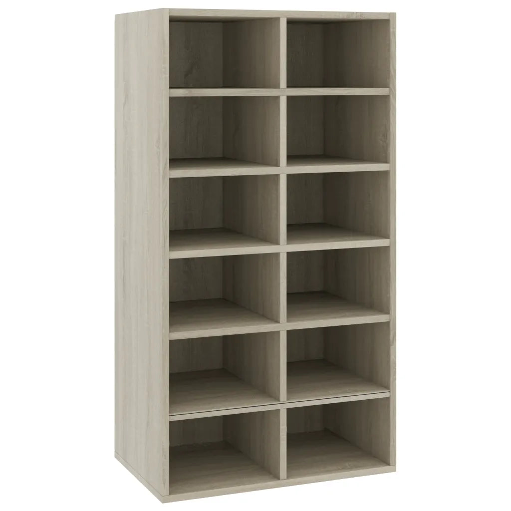 Scarpiera-Scaffale per scarpe Rovere Sonoma 54x34x100,5 cm in Legno Multistrato